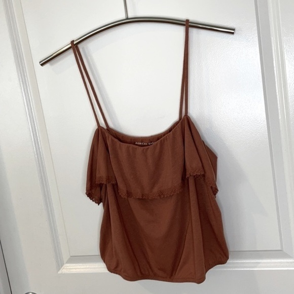 AMERICAN EAGLE | Women’s Redfish Orange Spaghetti Strap Cami Size Large - Picture 2 of 6
